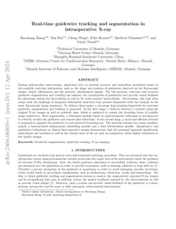 Real-time guidewire tracking and segmentation in intraoperative x-ray