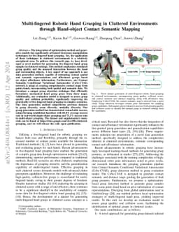 Multi-fingered Robotic Hand Grasping in Cluttered Environments through
  Hand-object Contact Semantic Mapping