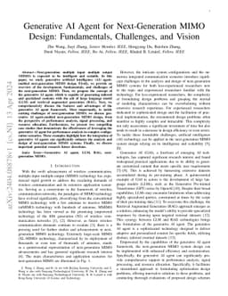 Generative AI Agent for Next-Generation MIMO Design: Fundamentals,
  Challenges, and Vision