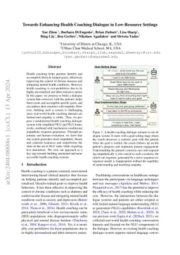 Towards Enhancing Health Coaching Dialogue in Low-Resource Settings