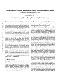 ChangeAnywhere: Sample Generation for Remote Sensing Change Detection
  via Semantic Latent Diffusion Model