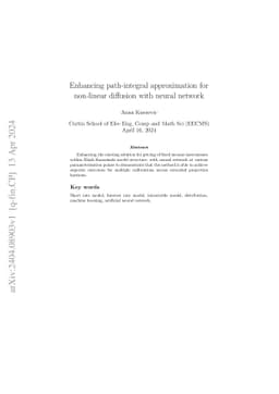 Enhancing path-integral approximation for non-linear diffusion with
  neural network