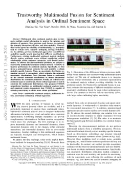 Trustworthy Multimodal Fusion for Sentiment Analysis in Ordinal
  Sentiment Space