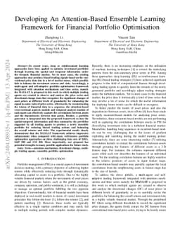 Developing An Attention-Based Ensemble Learning Framework for Financial
  Portfolio Optimisation