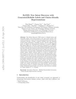 RoNID: New Intent Discovery with Generated-Reliable Labels and
  Cluster-friendly Representations