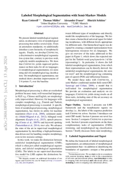 Labeled Morphological Segmentation with Semi-Markov Models