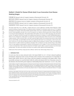 MaSkel: A Model for Human Whole-body X-rays Generation from Human
  Masking Images