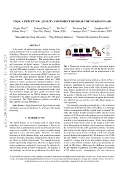 THQA: A Perceptual Quality Assessment Database for Talking Heads