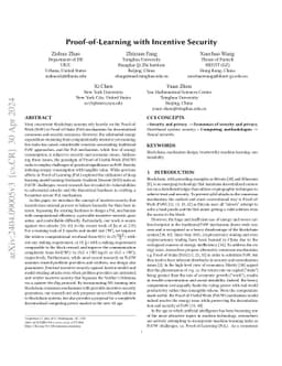 Proof-of-Learning with Incentive Security