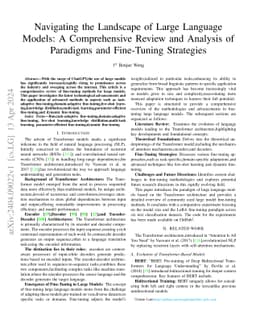 Navigating the Landscape of Large Language Models: A Comprehensive
  Review and Analysis of Paradigms and Fine-Tuning Strategies