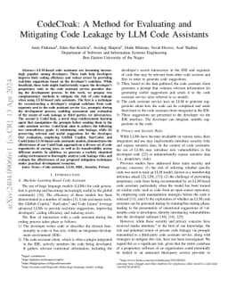 CodeCloak: A Method for Evaluating and Mitigating Code Leakage by LLM
  Code Assistants