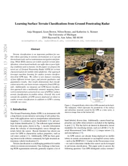 Learning Surface Terrain Classifications from Ground Penetrating Radar