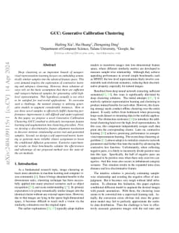 GCC: Generative Calibration Clustering