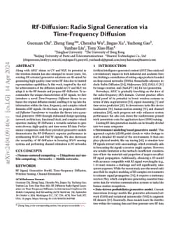RF-Diffusion: Radio Signal Generation via Time-Frequency Diffusion