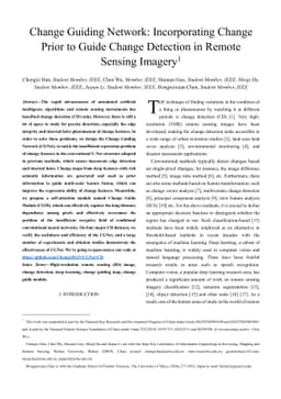Change Guiding Network: Incorporating Change Prior to Guide Change
  Detection in Remote Sensing Imagery