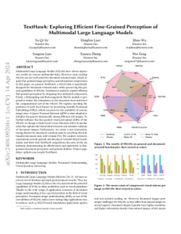 TextHawk: Exploring Efficient Fine-Grained Perception of Multimodal
  Large Language Models