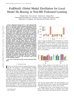 FedDistill: Global Model Distillation for Local Model De-Biasing in
  Non-IID Federated Learning