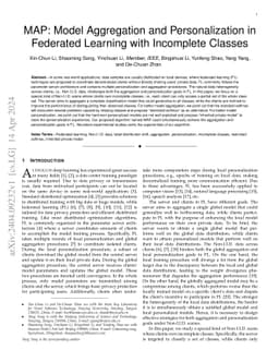 MAP: Model Aggregation and Personalization in Federated Learning with
  Incomplete Classes