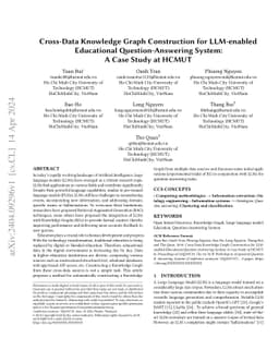 Cross-Data Knowledge Graph Construction for LLM-enabled Educational
  Question-Answering System: A~Case~Study~at~HCMUT