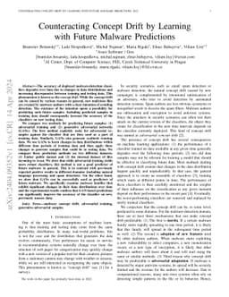 Counteracting Concept Drift by Learning with Future Malware Predictions
