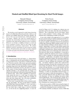 Masked and Shuffled Blind Spot Denoising for Real-World Images