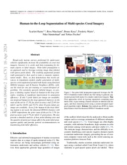 Human-in-the-Loop Segmentation of Multi-species Coral Imagery