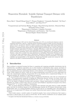 Wasserstein Wormhole: Scalable Optimal Transport Distance with
  Transformers