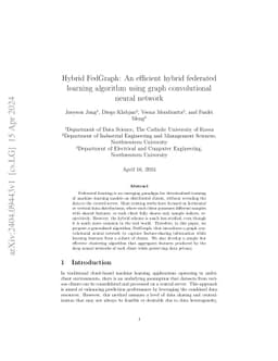 Hybrid FedGraph: An efficient hybrid federated learning algorithm using
  graph convolutional neural network
