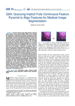 Q2A: Querying Implicit Fully Continuous Feature Pyramid to Align
  Features for Medical Image Segmentation