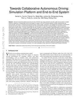 Towards Collaborative Autonomous Driving: Simulation Platform and End-to-End System