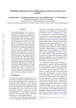 Reliability Estimation of News Media Sources: Birds of a Feather Flock
  Together