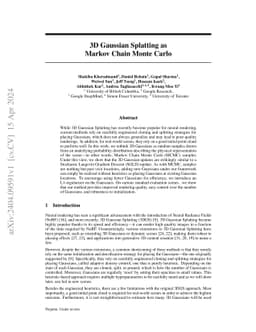 3D Gaussian Splatting as Markov Chain Monte Carlo