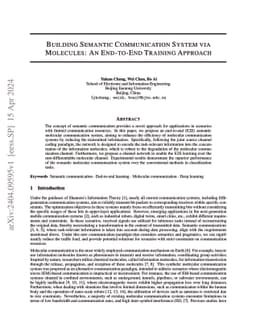 Building Semantic Communication System via Molecules: An End-to-End
  Training Approach