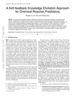 A Self-feedback Knowledge Elicitation Approach for Chemical Reaction
  Predictions