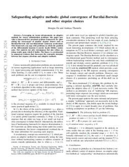 Safeguarding adaptive methods: global convergence of Barzilai-Borwein
  and other stepsize choices