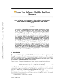 Learn Your Reference Model for Real Good Alignment