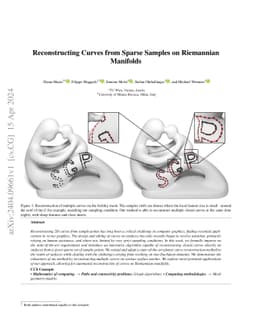 Reconstructing Curves from Sparse Samples on Riemannian Manifolds
