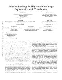 Adaptive Patching for High-resolution Image Segmentation with
  Transformers
