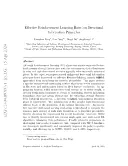 Effective Reinforcement Learning Based on Structural Information
  Principles