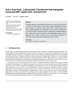 GuLu XuanYuan , a biomimetic Transformer that intergrates humanoid MIP,
  reptile UGV, and bird UAV
