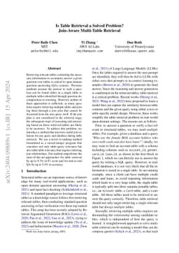 Is Table Retrieval a Solved Problem? Exploring Join-Aware Multi-Table Retrieval