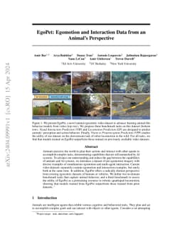 EgoPet: Egomotion and Interaction Data from an Animal's Perspective