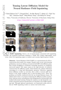 Taming Latent Diffusion Model for Neural Radiance Field Inpainting
