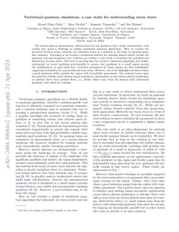 Variational quantum simulation: a case study for understanding warm starts