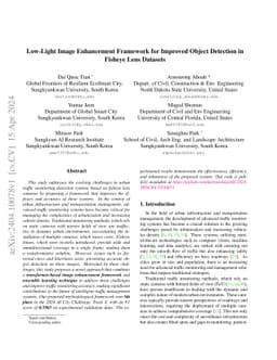 Low-Light Image Enhancement Framework for Improved Object Detection in
  Fisheye Lens Datasets