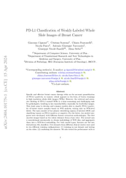 PD-L1 Classification of Weakly-Labeled Whole Slide Images of Breast
  Cancer