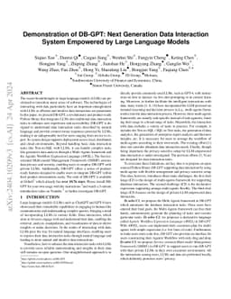 Demonstration of DB-GPT: Next Generation Data Interaction System
  Empowered by Large Language Models