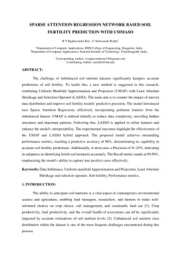 Sparse Attention Regression Network Based Soil Fertility Prediction With
  Ummaso