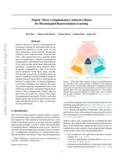 Tripod: Three Complementary Inductive Biases for Disentangled
  Representation Learning