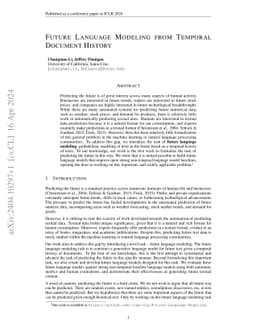 Future Language Modeling from Temporal Document History